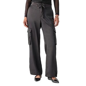 Sanctuary Eve Satin Cargo Pants BLACK 32